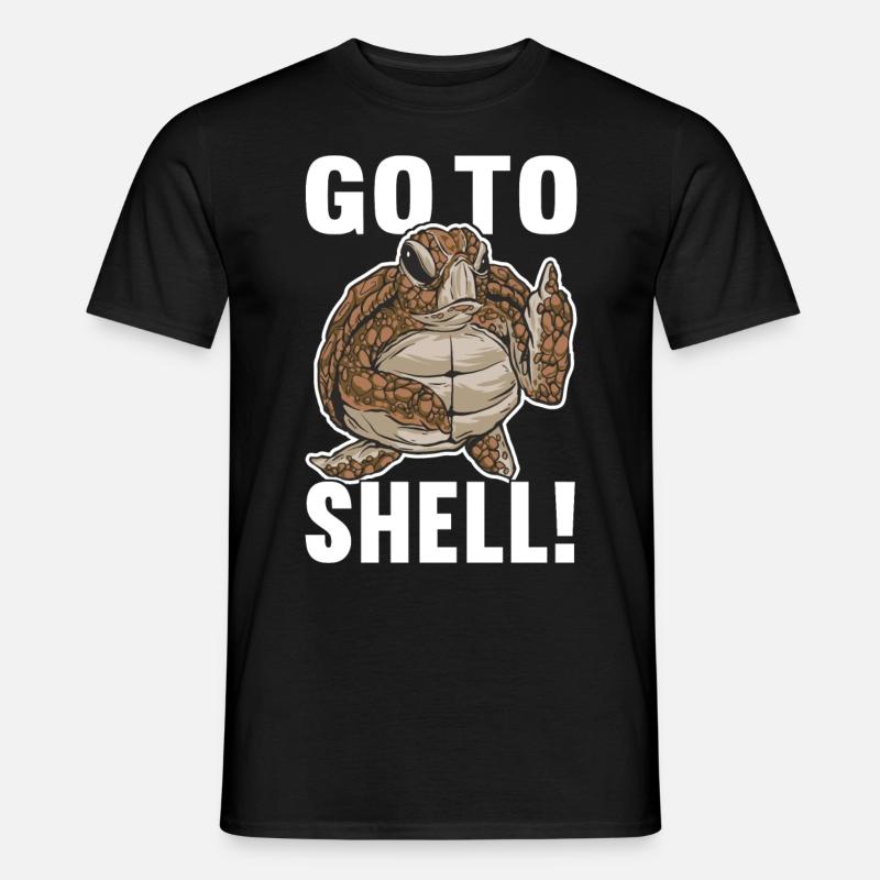 Angry Turtle - Männer T-Shirt - Schwarz