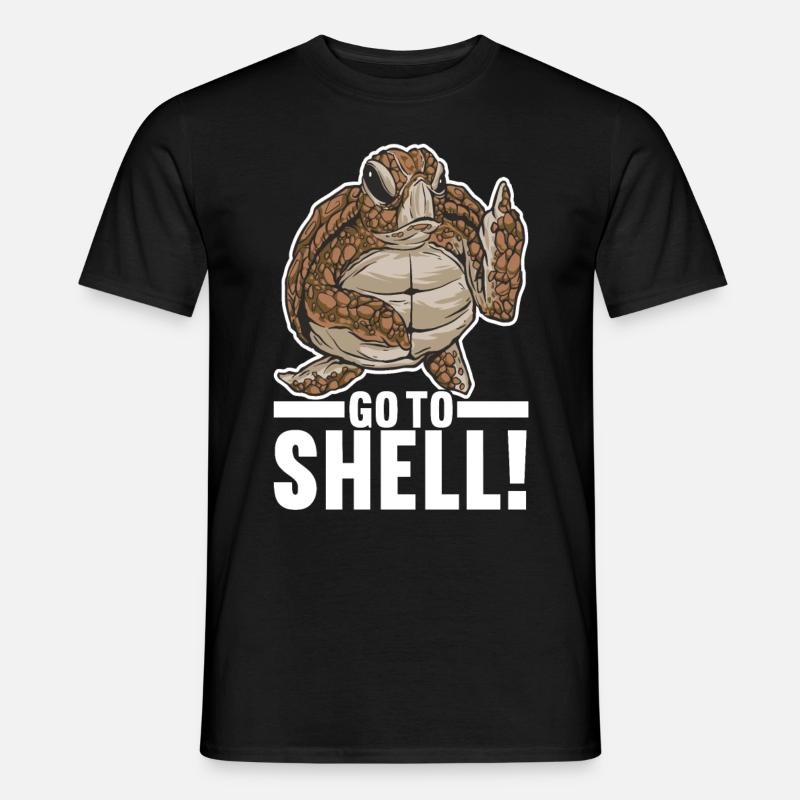 Angry Turtle - Männer T-Shirt - Schwarz