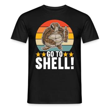 Angry Turtle - Männer T-Shirt - Schwarz - Vorne - AI Model Male 178 light (178cm)