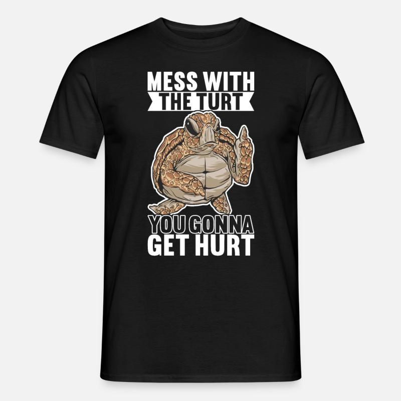 Angry Turtle - Männer T-Shirt - Schwarz