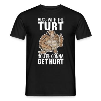 Angry Turtle - Männer T-Shirt - Schwarz - Vorne - AI Model Male 178 light (178cm)