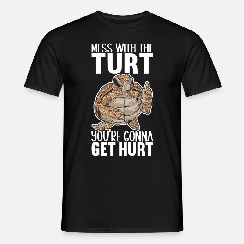 Angry Turtle - Männer T-Shirt - Schwarz