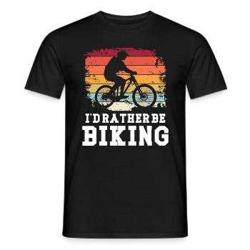 I'd rather be Biking - Männer T-Shirt - Schwarz - Vorne - AI Model Male 178 light (178cm)