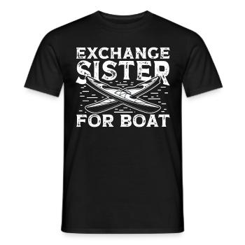 Exchange Sister for Boat - Men's T-Shirt - black - Front - AI Model Male 178 light (178cm)