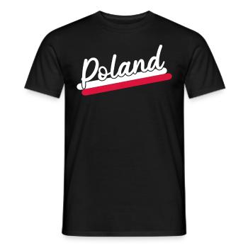 Polen Flagge - Männer T-Shirt - Schwarz - Vorne - AI Model Male 178 light (178cm)