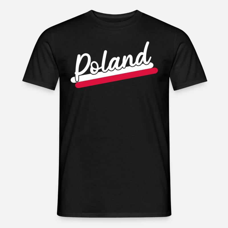 Polen Flagge - Männer T-Shirt - Schwarz