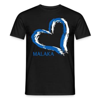 Griechenland Malaka Herz Grieche - Männer T-Shirt - Schwarz - Vorne - AI Model Male 178 light (178cm)