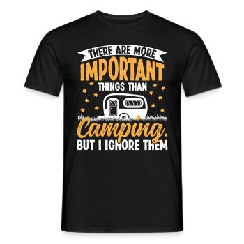 Important Outdoor Camping Design - Männer T-Shirt - Schwarz - Vorne - AI Model Male 178 light (178cm)