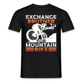 Échange frère pour le vélo de montagne - T-shirt homme - noir - Devant - AI Model Male 178 light (178cm)