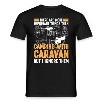 Important Outdoor Camping Design - Männer T-Shirt - Schwarz - Vorne - AI Model Male 178 light (178cm)