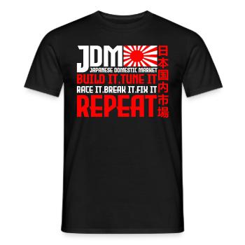 JDM Motorsport Auto Tuning Automotive - Männer T-Shirt - Schwarz - Vorne - AI Model Male 178 light (178cm)