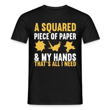 Origami - T-shirt homme - noir - Devant - AI Model Male 178 light (178cm)