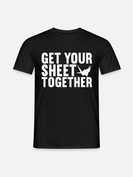 Origami - Männer T-Shirt - Schwarz