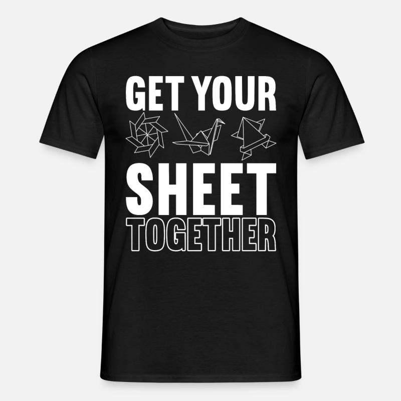 Origami - Männer T-Shirt - Schwarz