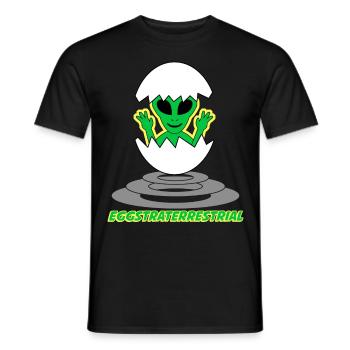 Alien Eggs Extraterrestrial Chicken Egg - Men's T-Shirt - black - Front - AI Model Male 178 light (178cm)