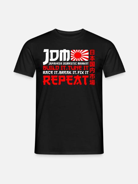JDM Japoński rynek krajowy Motoryzacja - T-shirt męski - czarny