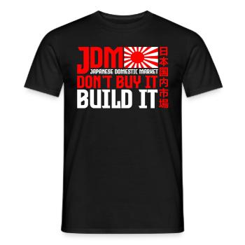 JDM Japanese Domestic Market Automotive - Männer T-Shirt - Schwarz - Vorne - AI Model Male 178 light (178cm)