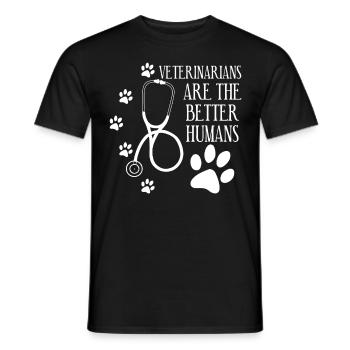 Veterinarian Veterinary Veterinary Practice - Men's T-Shirt - black - Front - AI Model Male 178 light (178cm)