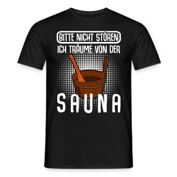 Sauna Saunist lustig Saunisten Saunieren - Männer T-Shirt - Schwarz - Vorne - AI Model Male 178 light (178cm)