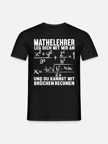 Mathe Mathelehrer - Männer T-Shirt - Schwarz