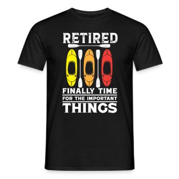 Kayak Hommes Retraités Femmes - T-shirt homme - noir - Devant - AI Model Male 178 light (178cm)