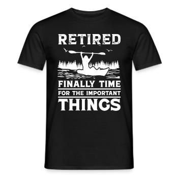 Kayak Hommes Retraités Femmes - T-shirt homme - noir - Devant - AI Model Male 178 light (178cm)