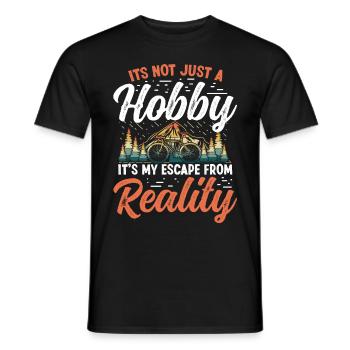 Hobby Mountainbiker and outdoor Design - Männer T-Shirt - Schwarz - Vorne - AI Model Male 178 light (178cm)