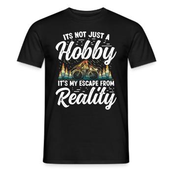 Hobby Mountainbiker and outdoor Design - Männer T-Shirt - Schwarz - Vorne - AI Model Male 178 light (178cm)