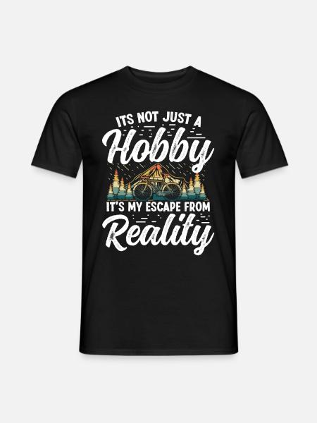 Hobby Mountainbiker and outdoor Design - Männer T-Shirt - Schwarz