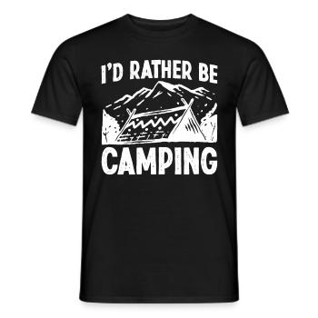 Je préfère être Camping - T-shirt homme - noir - Devant - AI Model Male 178 light (178cm)