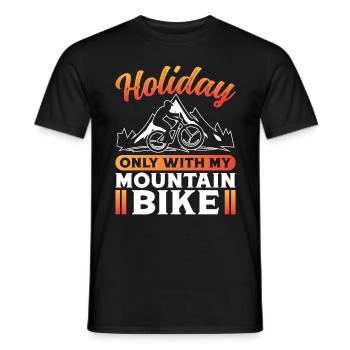 Vacances seulement avec mon VTT - T-shirt homme - noir - Devant - AI Model Male 178 light (178cm)