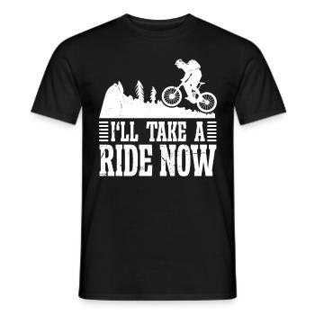 Mountainbiking Outdoor Design Men Women - Männer T-Shirt - Schwarz - Vorne - AI Model Male 178 light (178cm)