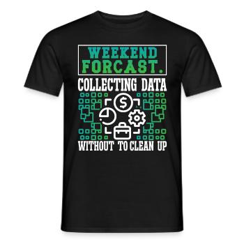 Collecting Data - Men's T-Shirt - black - Front - AI Model Male 178 light (178cm)