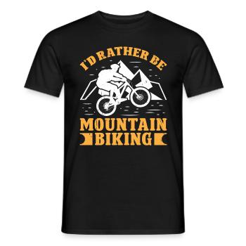 Je préfère faire du VTT - T-shirt homme - noir - Devant - AI Model Male 178 light (178cm)
