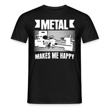 Chipper Lathe operator Cutting machine operator - Men's T-Shirt - black - Front - AI Model Male 178 light (178cm)