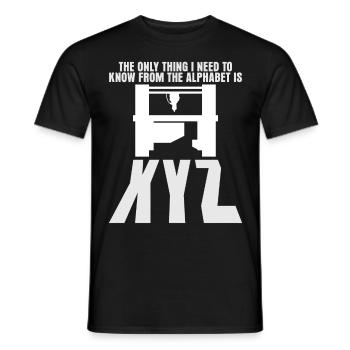 Chipper CNC milling machine - Men's T-Shirt - black - Front - AI Model Male 178 light (178cm)