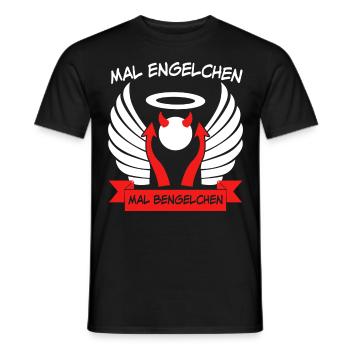 Engel Bengelchen Bengel Heiligenschein - Männer T-Shirt - Schwarz - Vorne - AI Model Male 178 light (178cm)
