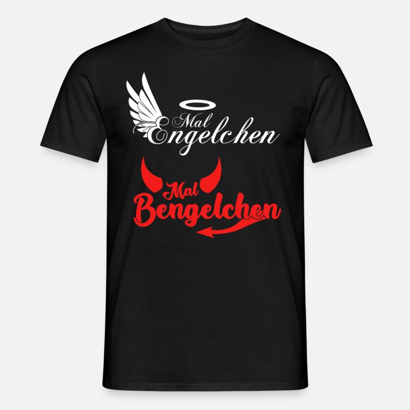 Engel Bengelchen Heiligenschein Bengel - Männer T-Shirt - Schwarz
