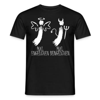 Engelchen Kostüm Bengelchen Bengel Engel - Männer T-Shirt - Schwarz - Vorne - AI Model Male 178 light (178cm)