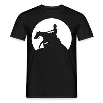 Reining Moon Riding Western Riding - T-shirt homme - noir - Devant - AI Model Male 178 light (178cm)