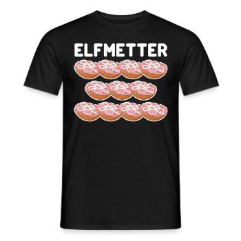 Mettbrötchen Elfmetter Mettigel Mett - Männer T-Shirt - Schwarz - Vorne - AI Model Male 178 light (178cm)