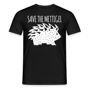 Mettigel Hackfleisch Mett Mettbrötchen - Männer T-Shirt - Schwarz - Vorne - AI Model Male 178 light (178cm)