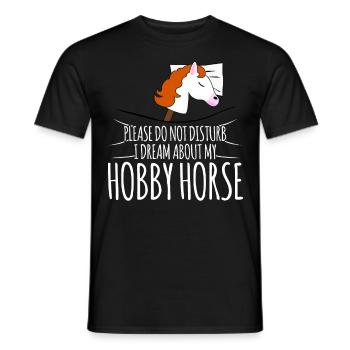 Hobbyhorse Sleeping Hobby Horse - Men's T-Shirt - black - Front - AI Model Male 178 light (178cm)