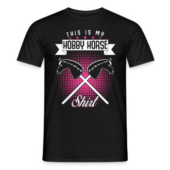 Hobby Equitation Hobby Horsing - T-shirt homme - noir - Devant - AI Model Male 178 light (178cm)