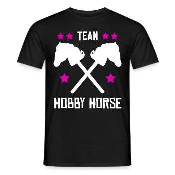 Hobby Horse Team Hobby Horsing - T-shirt homme - noir - Devant - AI Model Male 178 light (178cm)