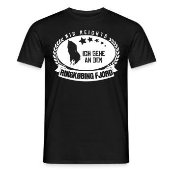 Ringkøbing Fjord Dänemark - Männer T-Shirt - Schwarz - Vorne - AI Model Male 178 light (178cm)