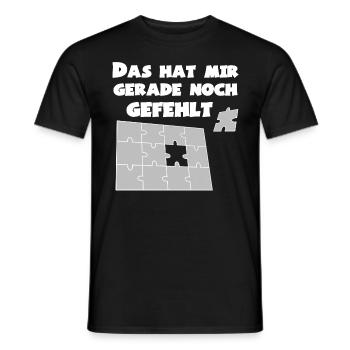 Puzzle Spruch gerade noch gefehlt Sprüche Humor - Männer T-Shirt - Schwarz - Vorne - AI Model Male 178 light (178cm)