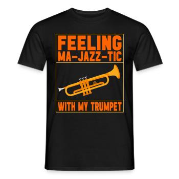 Trompete Trompetenspieler - Männer T-Shirt - Schwarz - Vorne - AI Model Male 178 light (178cm)