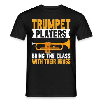 Trompete Trompetenspieler - Männer T-Shirt - Schwarz - Vorne - AI Model Male 178 light (178cm)