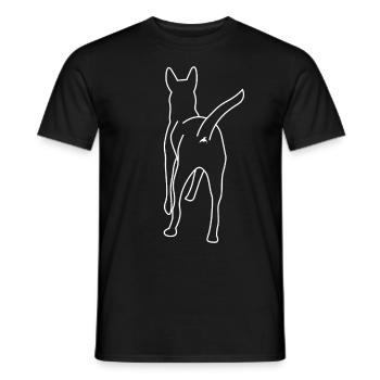 Hund von hinten Belgian Shepherd Hunde - Männer T-Shirt - Schwarz - Vorne - AI Model Male 178 light (178cm)
